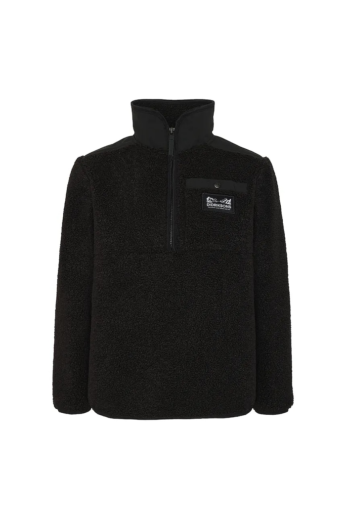 Mikina Didriksons EXA KIDS HALF Z 505638.9BYA čierna AW25