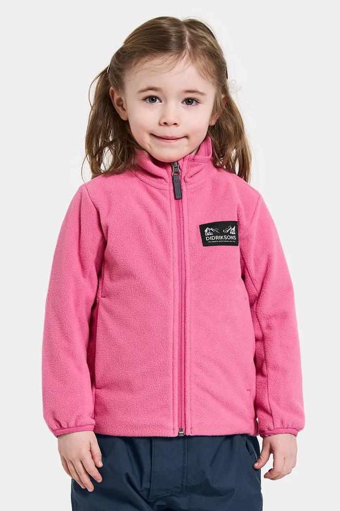 Pulover Didriksons MUSKOT KDS JACKET Brez kapuce roza 505711.9BYA