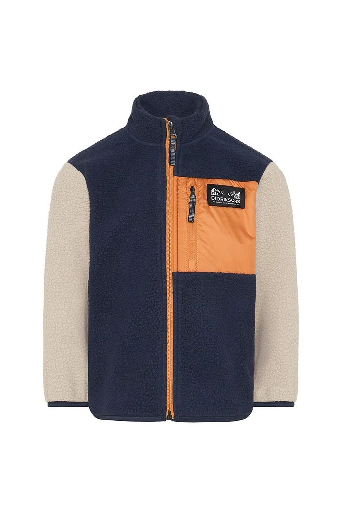 Pulover Didriksons ANTEN KIDS FULLZIP S kapuco mornarsko modra 505906.9BYA