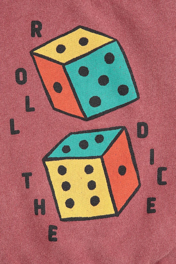 Chlapec Bavlnená mikina pre bábätká Bobo Choses Roll The Dice 225AB048 ružová