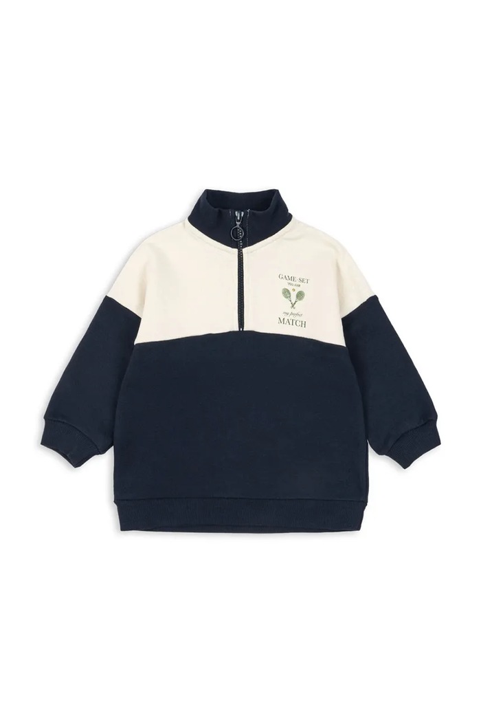 Konges Sløjd Bluză LOUPY LOU HALF ZIP SWEAT OCS bleumarin KS103872.9BYA