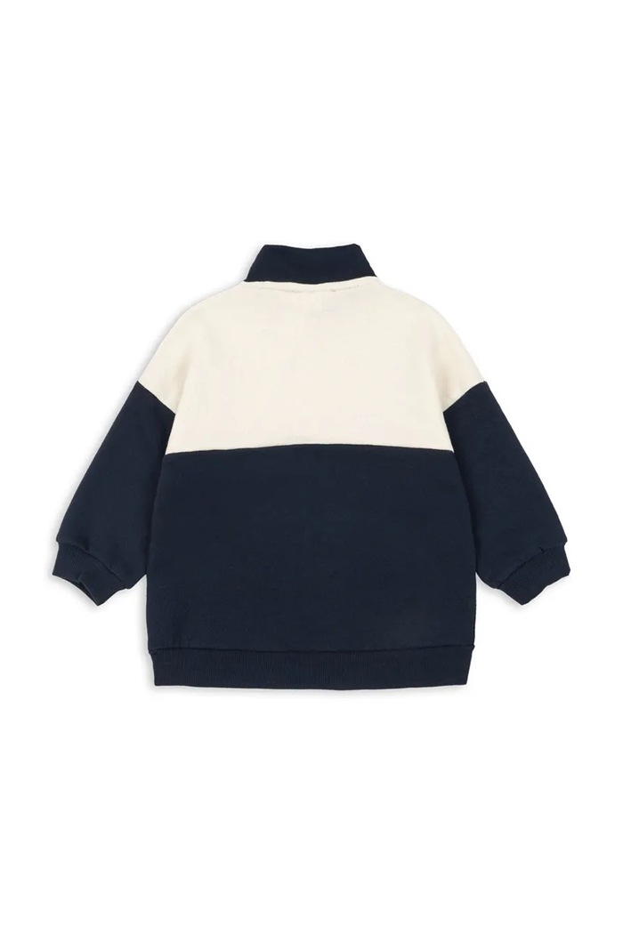 Konges Sløjd Bluză LOUPY LOU HALF ZIP SWEAT OCS KS103872.9BYA bleumarin AW25