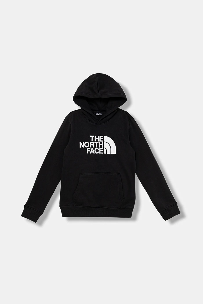 Dětská mikina The North Face TEEN DREW PEAK PULLOVER HOODIE s kapucí černá NF0A8EHHJK31