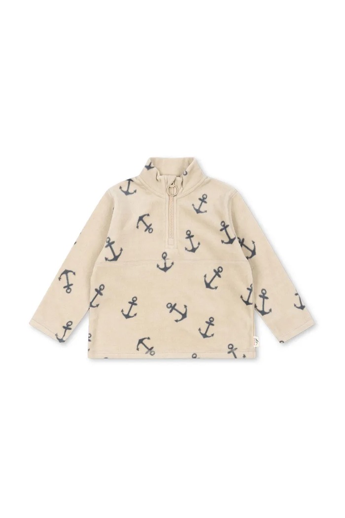 Detská mikina Konges Sløjd TAVI FLEECE SWEATSHIRT GRS KS103542.9BYA béžová AW25
