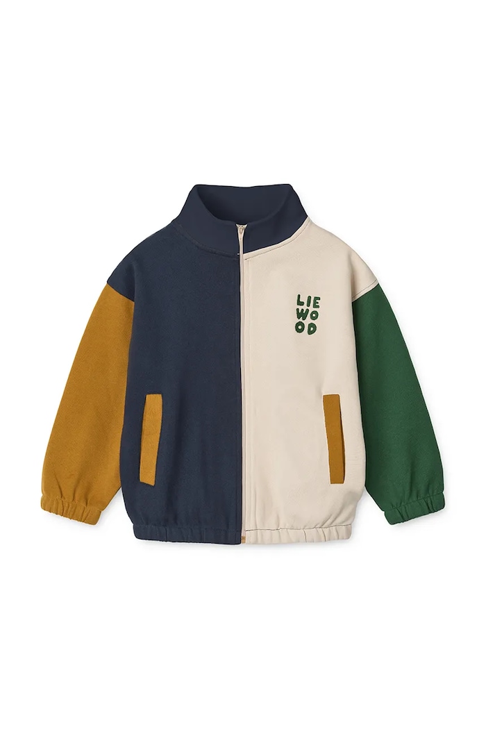 Liewood felpa in cotone bambino/a Cassius Zip-up Sweatshirt LW20080.9BYA blu navy AW25