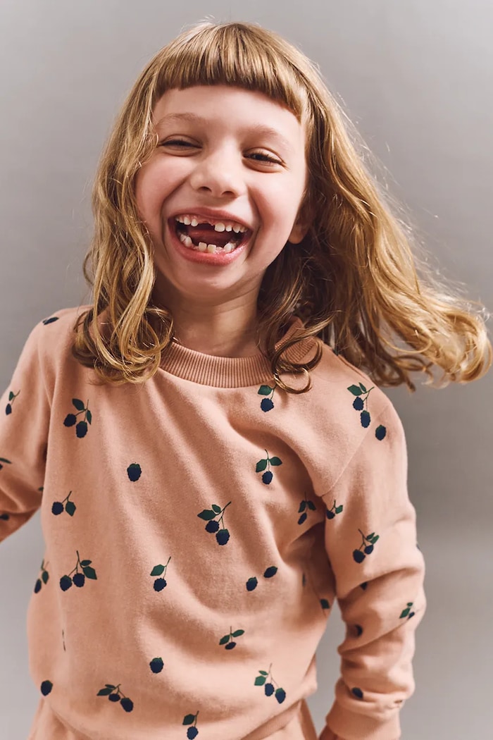 Liewood hanorac de bumbac pentru copii Thora Printed Sweatshirt LW20357.9BYA portocaliu