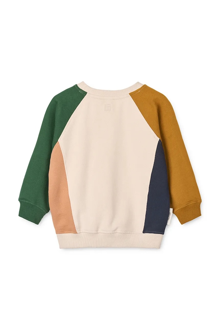 Chłopiec Liewood Bluza bawełniana dziecięca Aude Placement Sweatshirt LW20358.9BYA beżowy