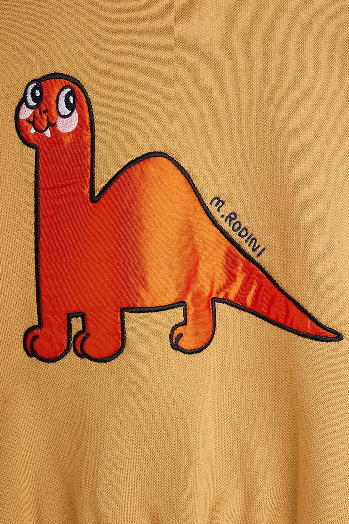 Detská bavlnená mikina Mini Rodini Dino oranžová 25720133