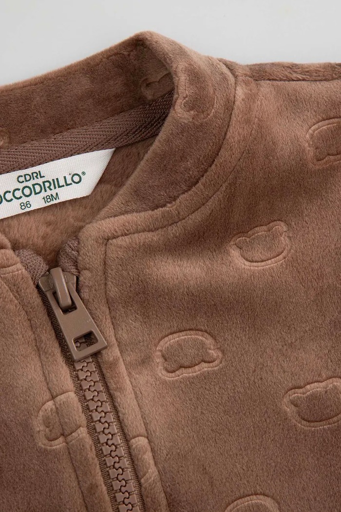 Момче Детски кадифен суичър Coccodrillo ZC5132201FBN кафяв