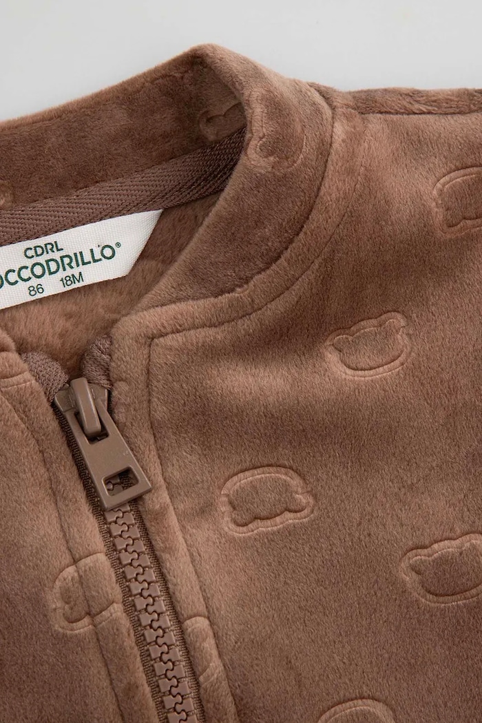 Момче Детски кадифен суичър Coccodrillo ZC5132201FBN кафяв