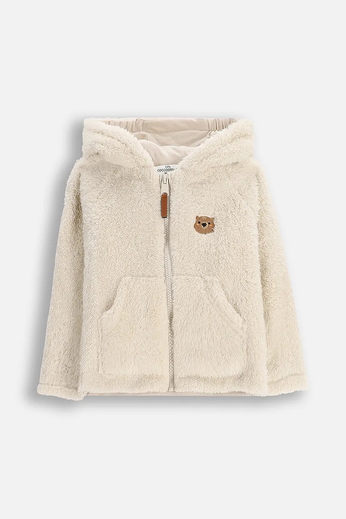 Coccodrillo bluza polarowa dziecięca aplikacja beżowy ZC5132601FBN
