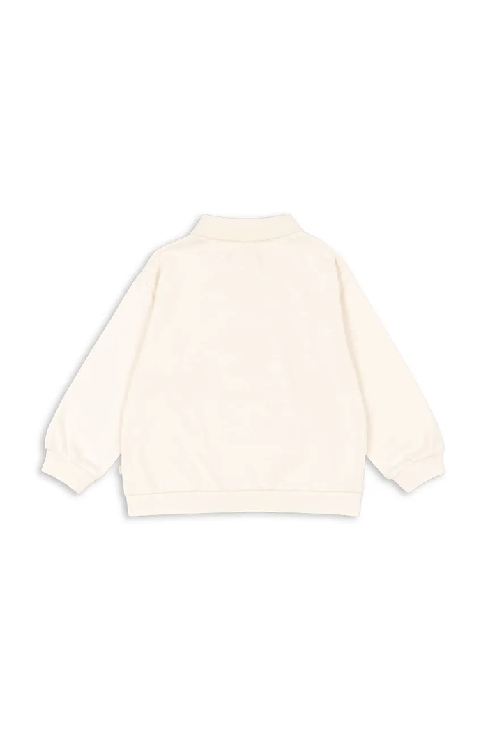 Chłopiec Konges Sløjd bluza bawełniana dziecięca SPOTTY LS POLO GOTS KS104433.9BYA beżowy