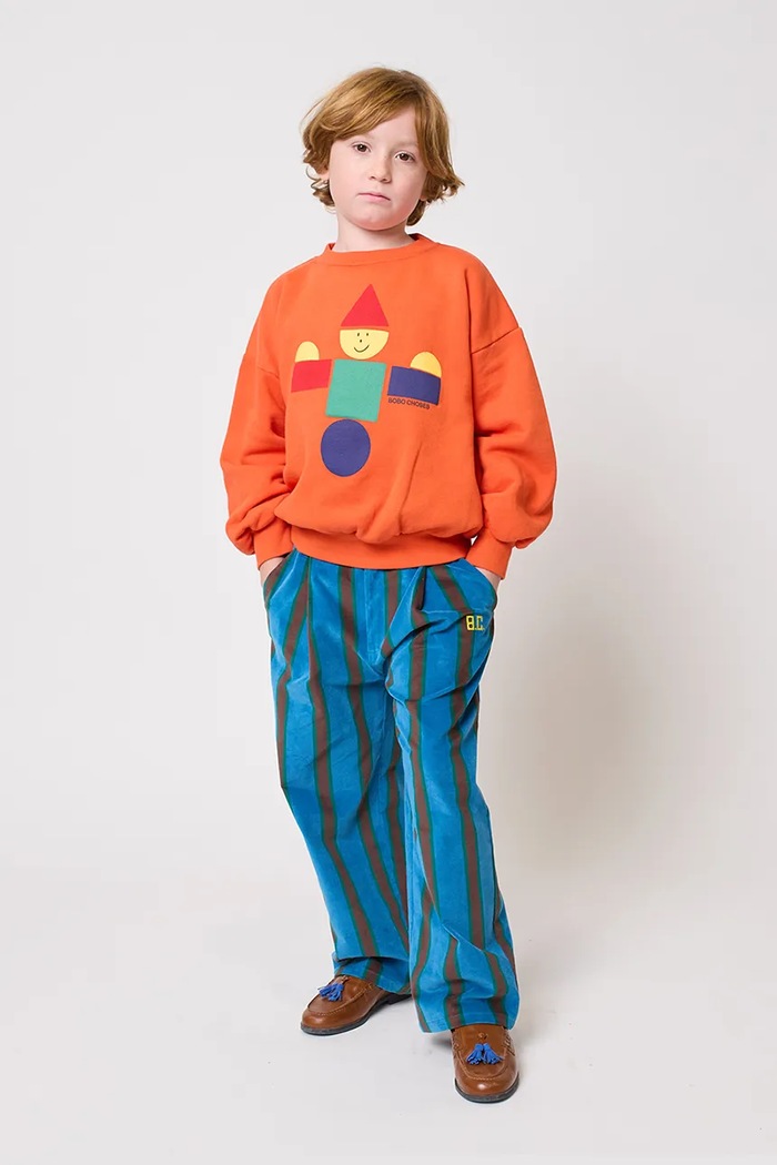 Bobo Choses bluza bawełniana dziecięca Wooden Toy pomarańczowy 225FC004