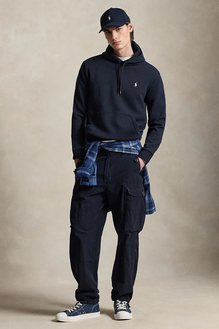 Oblečení Polo Ralph Lauren mikina s kapucí pánská 710907092 námořnická modř