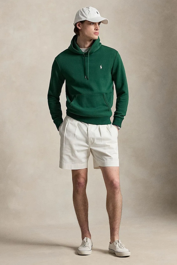 Oblečenie Polo Ralph Lauren mikina s kapucňou pánska 710907092 zelená