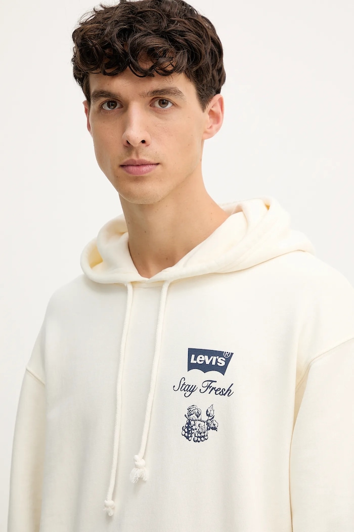 Bombažen pulover Levi's bež A2639
