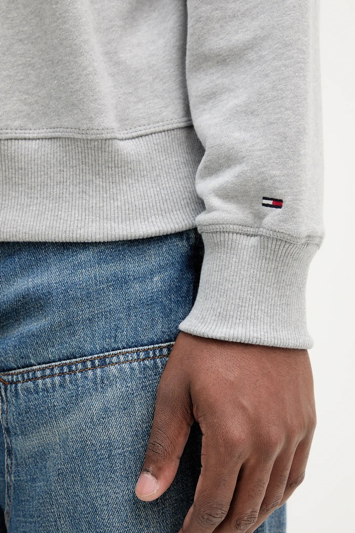 Tommy Jeans pamut melegítőfelső DM0DM21614 szürke