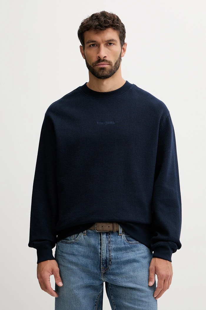Bavlnená mikina Tommy Jeans bavlna tmavomodrá DM0DM21622