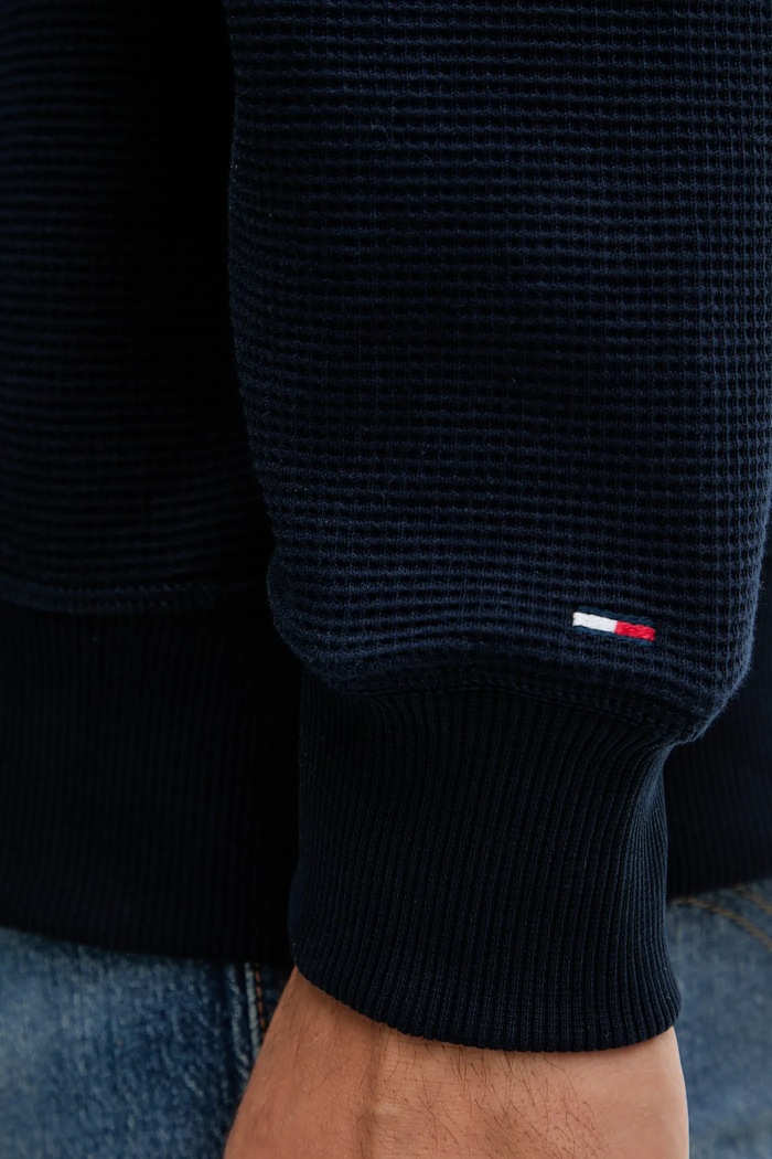 Bavlnená mikina Tommy Jeans tmavomodrá DM0DM21622