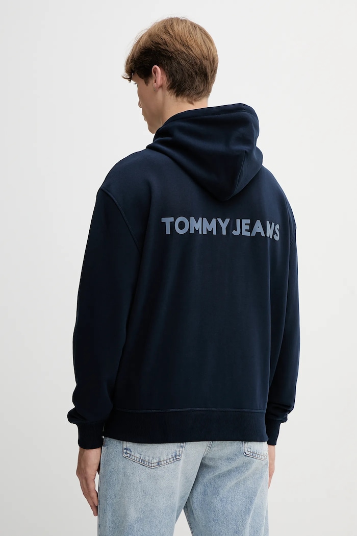 Oblečení Bavlněná mikina Tommy Jeans DM0DM21626 námořnická modř