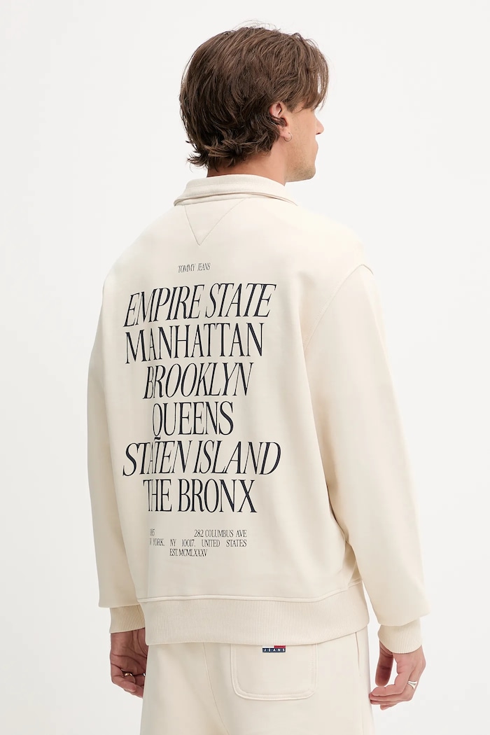 Odzież Tommy Jeans Bluza bawełniana DM0DM21797 beżowy