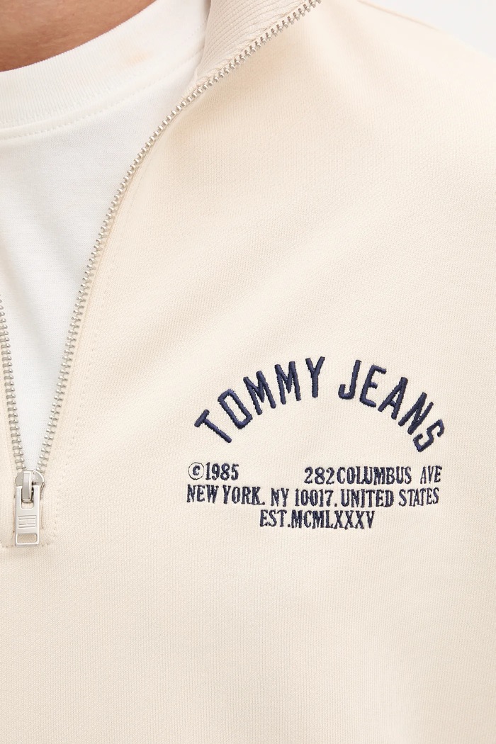 Bluza bawełniana Tommy Jeans beżowy DM0DM21797