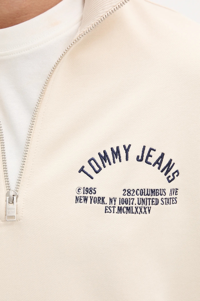 Bluza bawełniana Tommy Jeans beżowy DM0DM21797