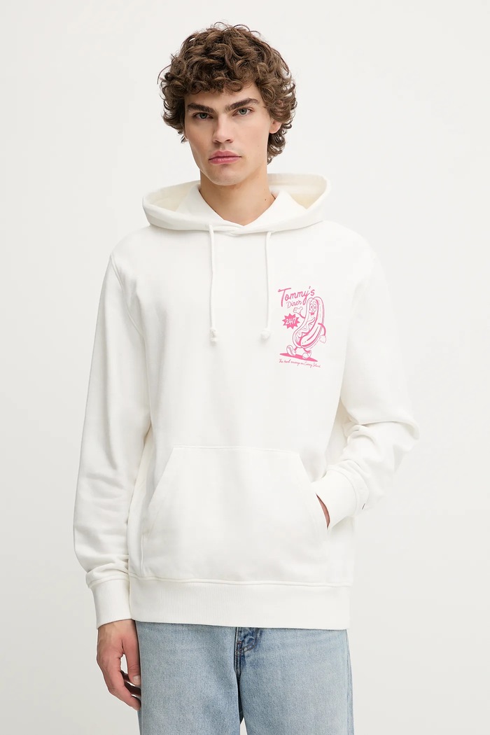 Oblečenie Bavlnená mikina Tommy Jeans DM0DM21798 biela