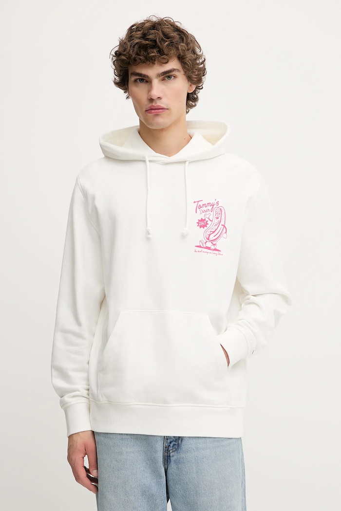 Oblečenie Bavlnená mikina Tommy Jeans DM0DM21798 biela