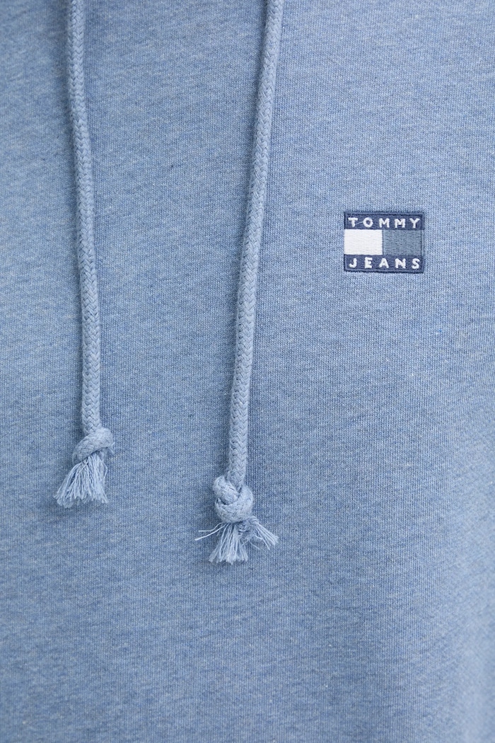 Tommy Jeans mikina s kapucňou pánska bavlnená modrá DM0DM21922
