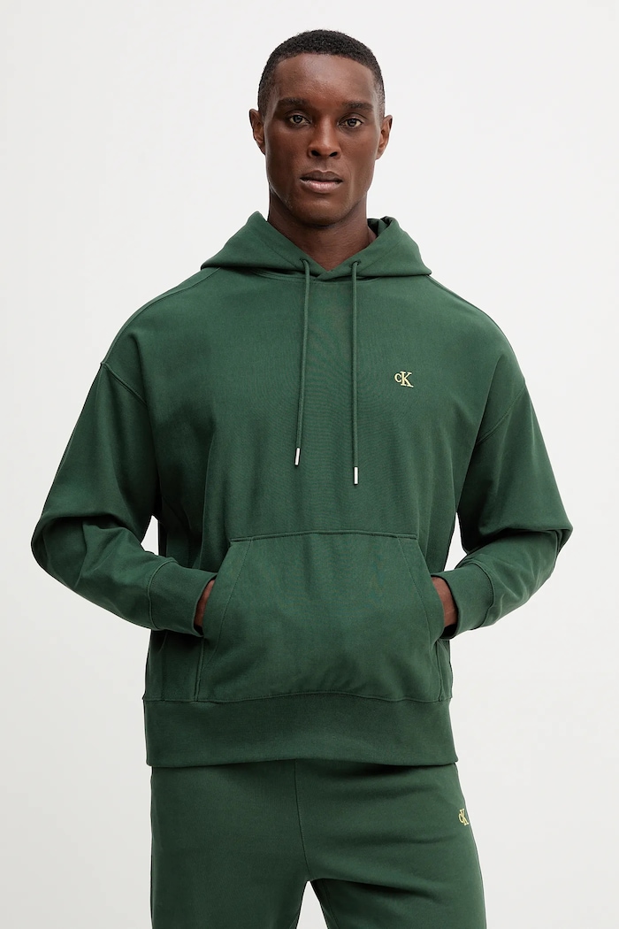 Calvin Klein Jeans bluză uni verde LV04RC278G