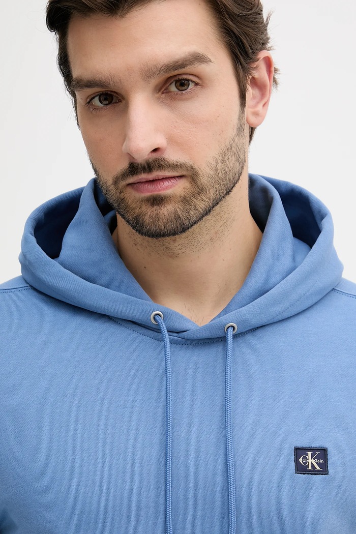 Calvin Klein Jeans kapucnis melegítőfelső férfi pamut kék LV04RC274G