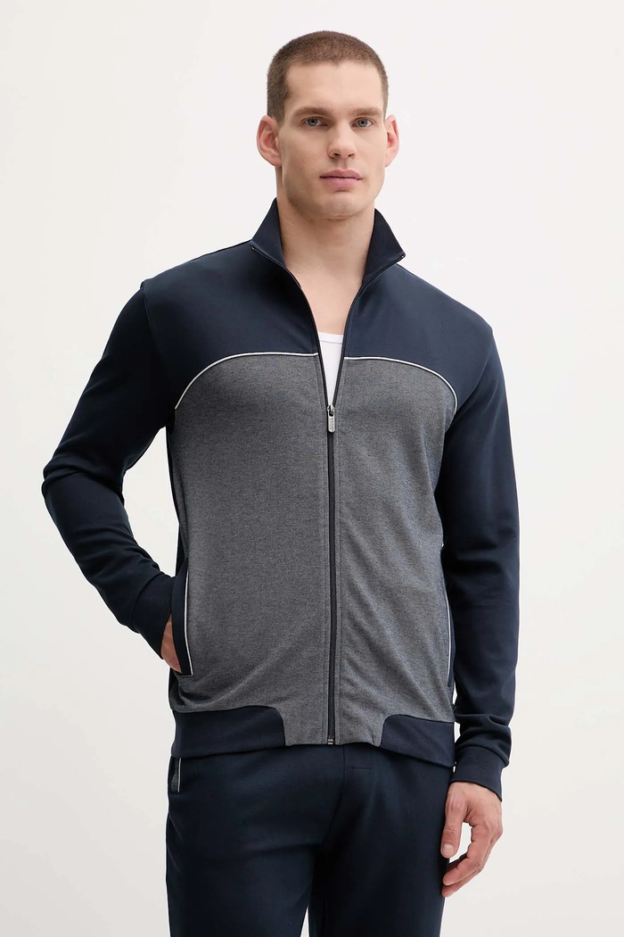 Кофта лаунж BOSS Tracksuit Jacket без капюшона темно-синій 50545567