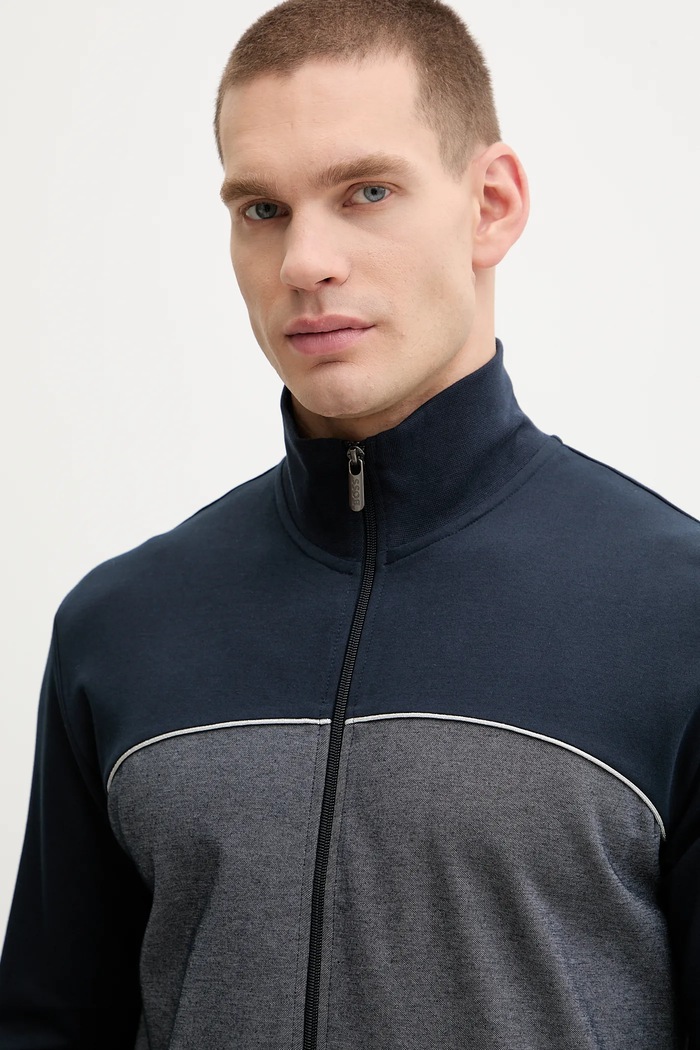 Кофта лаунж BOSS Tracksuit Jacket темно-синій 50545567