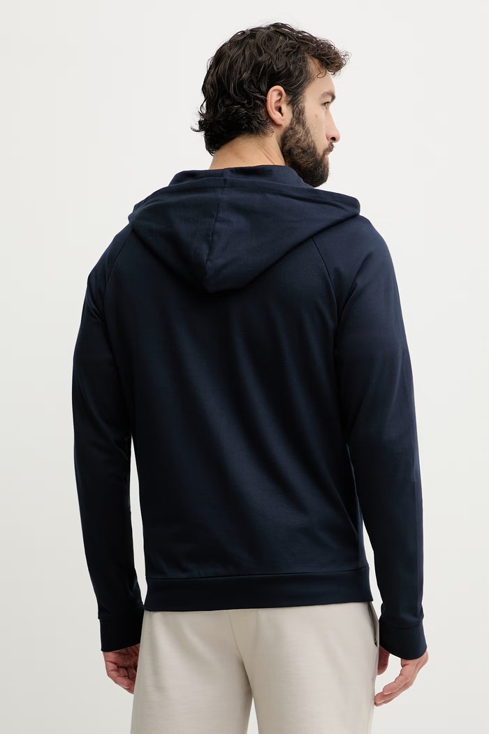 Îmbrăcăminte BOSS hanorac de loungewear bărbătesc din bumbac Authentic Jacket H 50545573 bleumarin