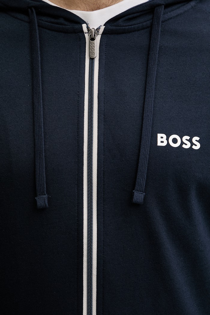 BOSS hanorac de loungewear bărbătesc din bumbac Authentic Jacket H 50545573 bleumarin