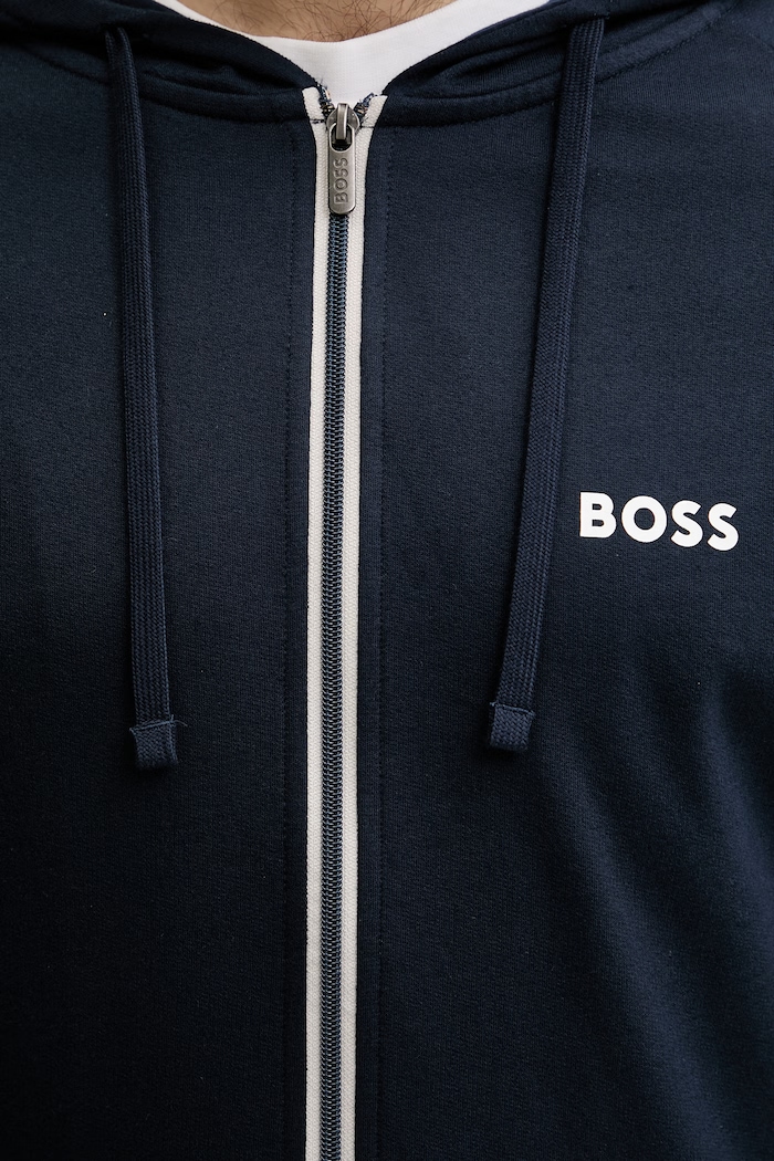BOSS hanorac de loungewear bărbătesc din bumbac Authentic Jacket H 50545573 bleumarin