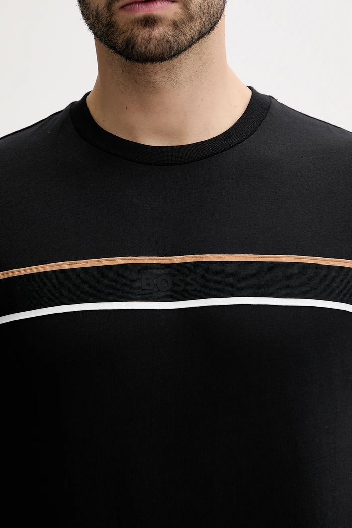Bavlněné tričko BOSS Iconic T-Shirt černá 50545852