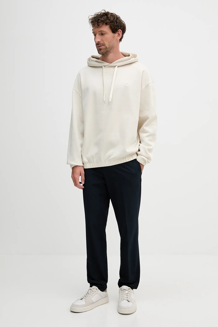 Хлопковая кофта BOSS C-Stevens 116 50544099 бежевый AW25