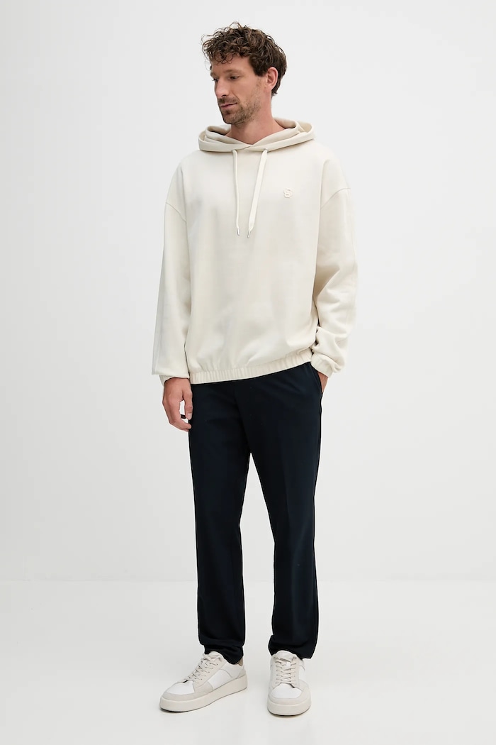 Хлопковая кофта BOSS C-Stevens 116 50544099 бежевый AW25