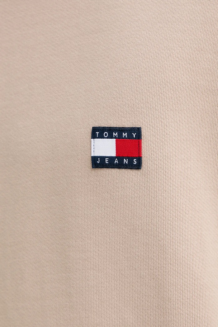 Tommy Jeans pamut melegítőfelső DM0DM22079 bézs