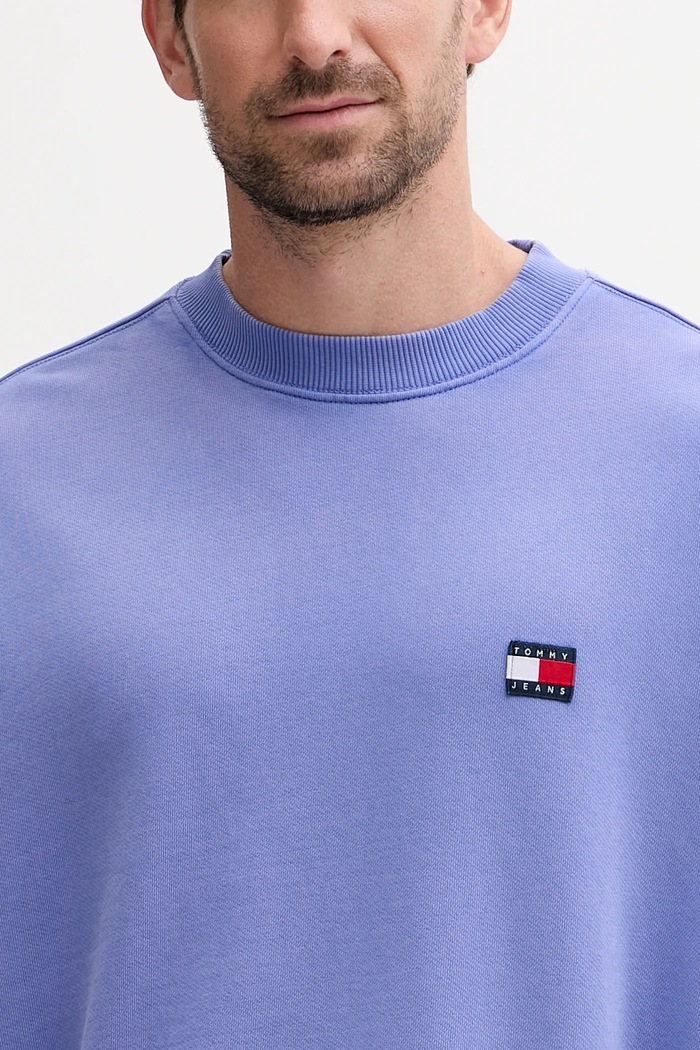 Bavlněná mikina Tommy Jeans modrá DM0DM22079