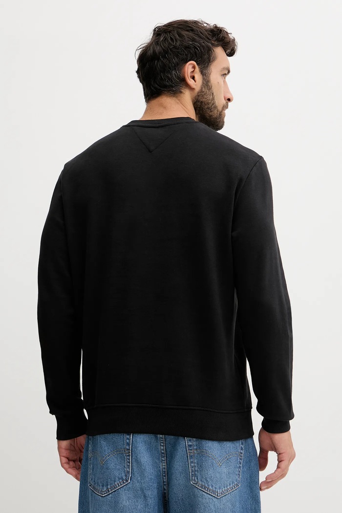 Bavlnená mikina Tommy Jeans DM0DM22093 čierna AW25