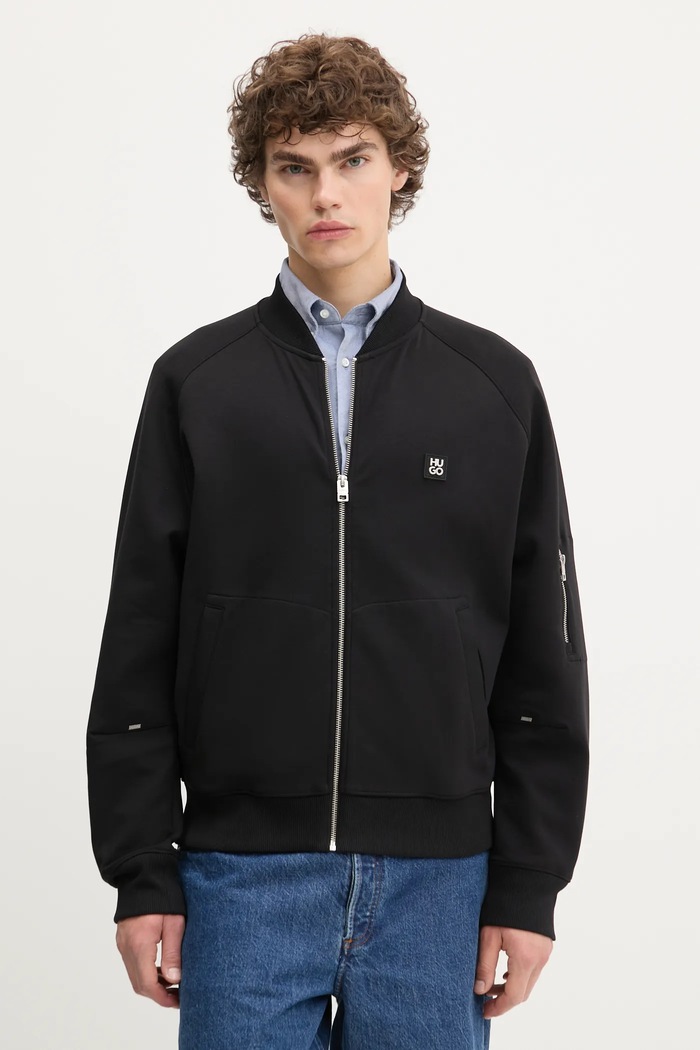 HUGO Bluza Dargenzip czarny 50542590