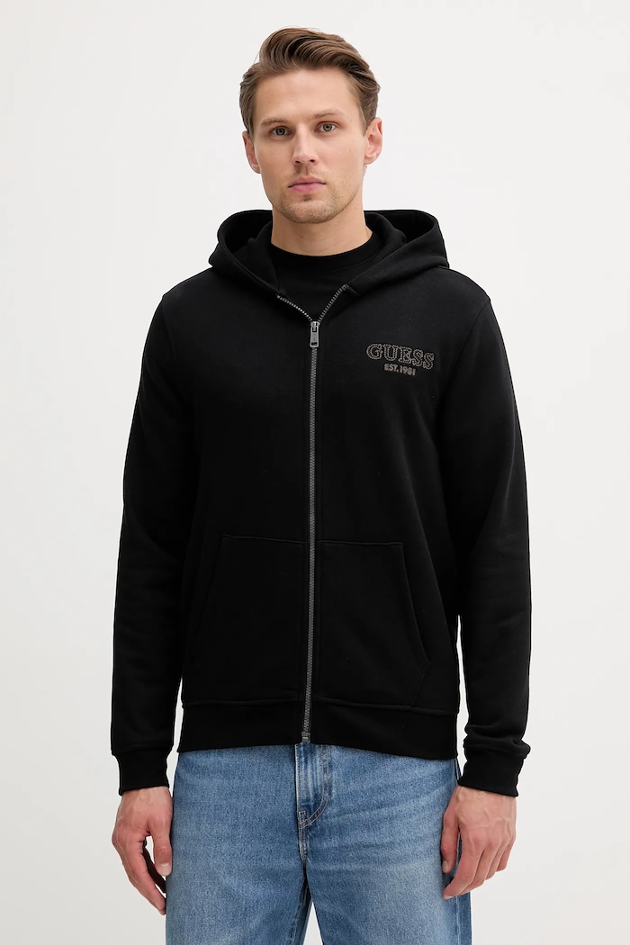 Μπλούζα Guess απλικέ μαύρο M5YQ48.KCN01