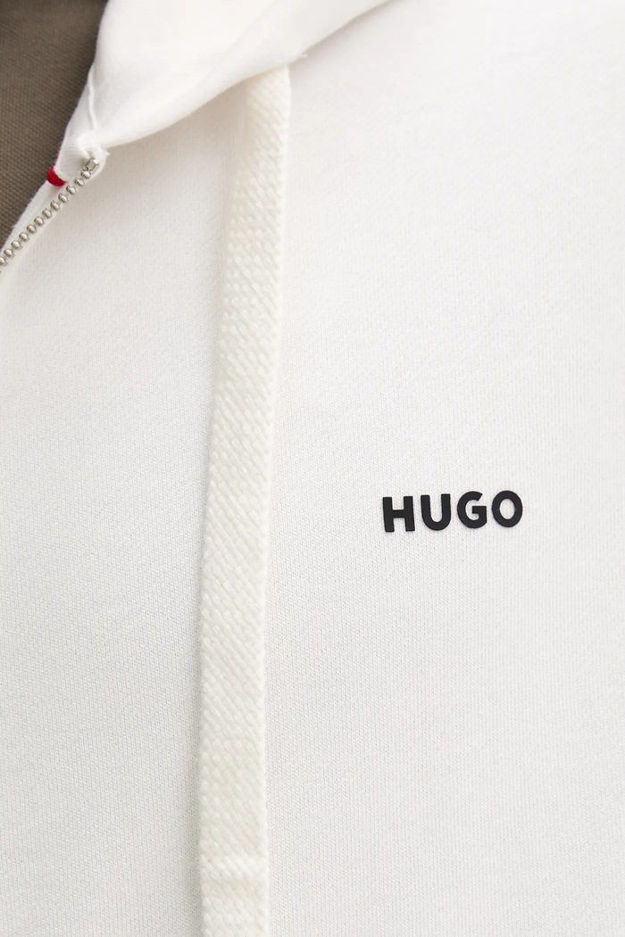 HUGO mikina s kapucňou pánska Dapozip 50548651 biela