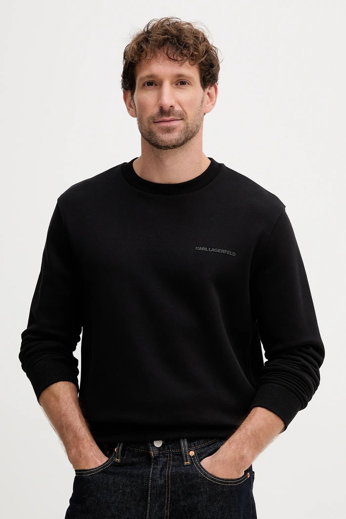 Îmbrăcăminte Karl Lagerfeld hanorac de bumbac 554906.705006 negru
