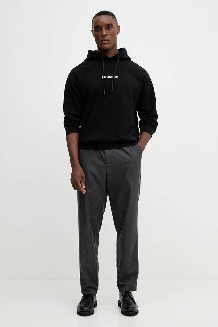 United Colors of Benetton bluza bawełniana 3Y9YU201Y czarny AW25