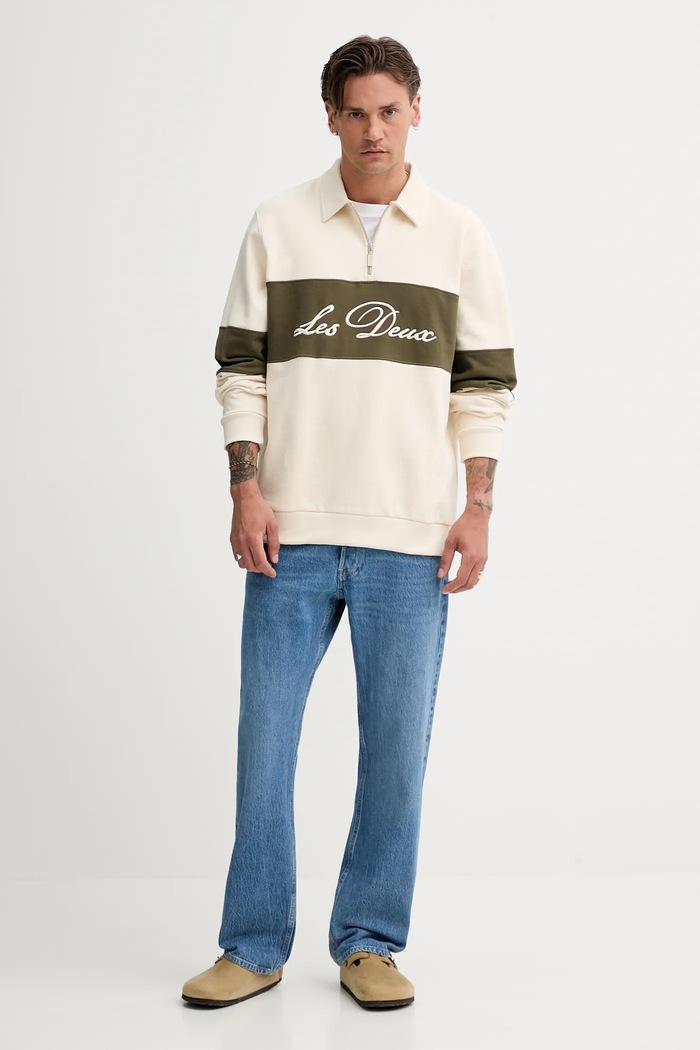 Les Deux Bluza bawełniana 1000178. beżowy AW25