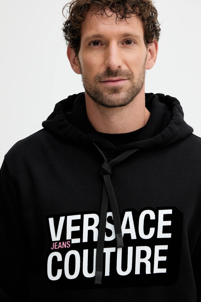 Bavlněná mikina Versace Jeans Couture černá 79GAIP05.CF07P